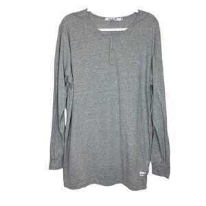 Kinetix XXL Gray Long Sleeve Henley NWT Shirt Mens Casual Luxury
